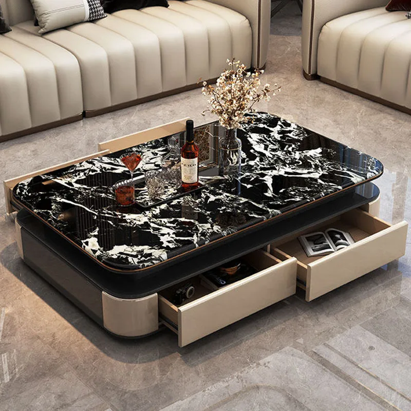 Writing Luxury Coffee Table Modern Living Room Designer Drawers Moving Side Table Dinner Mesa Auxiliar Chinese Style Furniture