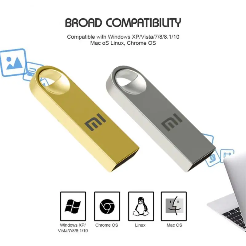 Xiaomi Type-C U Disk 128/256/512GB/1T/2T High Speed Usb3.0 Flash Drive Dual-Use Interface Metal Flash USB Memory