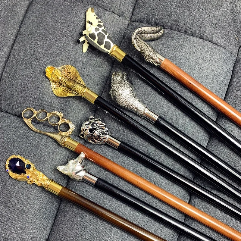 BIJIA gentleman's walking stick crutch scepter British style domineering silver lion civilization walkin