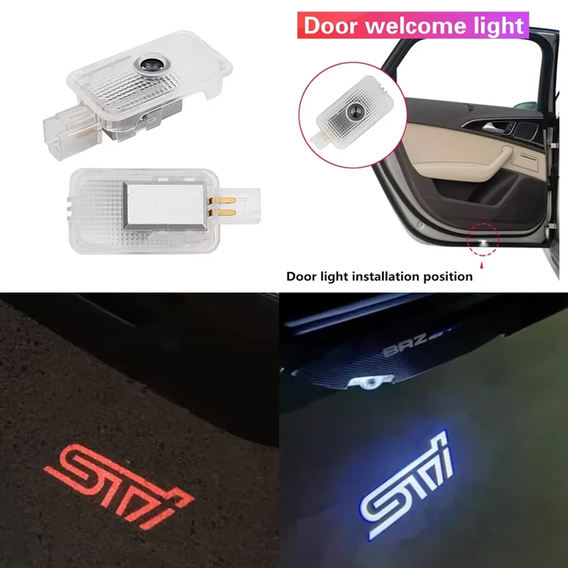 2 uds para Subaru Impreza Forester Tribeca Legacy Outback XV luces de bienvenida para puerta de coche accesorios de lámparas de proyector de sombra de cortesía