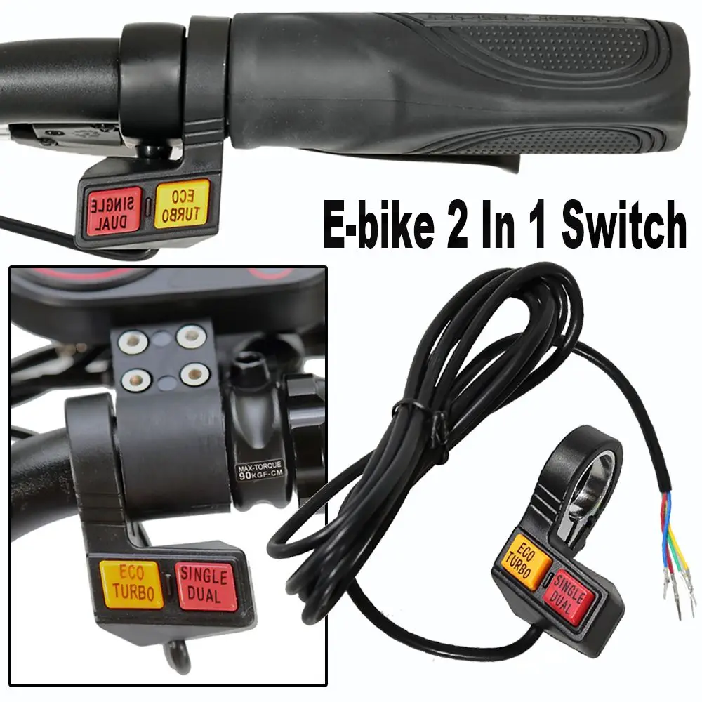 

Durable Scooter Motorbike On-Off Button High Low Speed Control Electric Bicycle Accessories E-bike 2 In 1 Switch