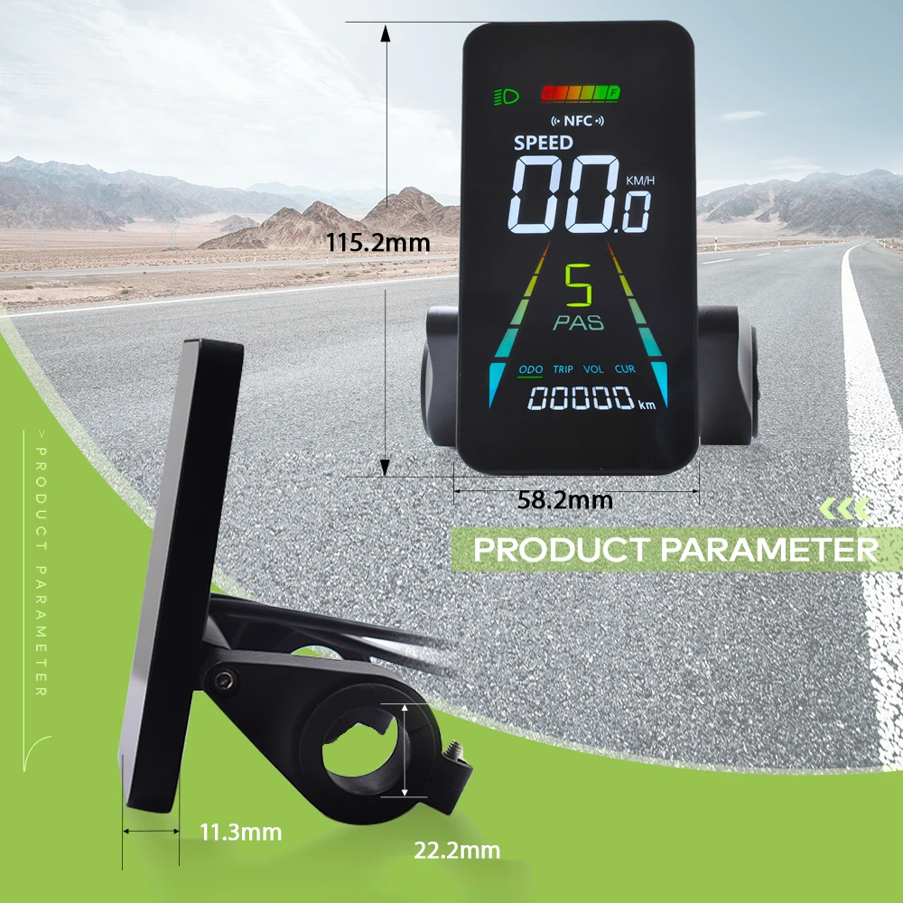 F4【UART2】Turn On The NFC-Bildschirm Elektrisches Fahrrad-Display Ebike-Zubehör 24V/36V/48V/60V Fahrradcomputer Fahrradtacho – Detail 6