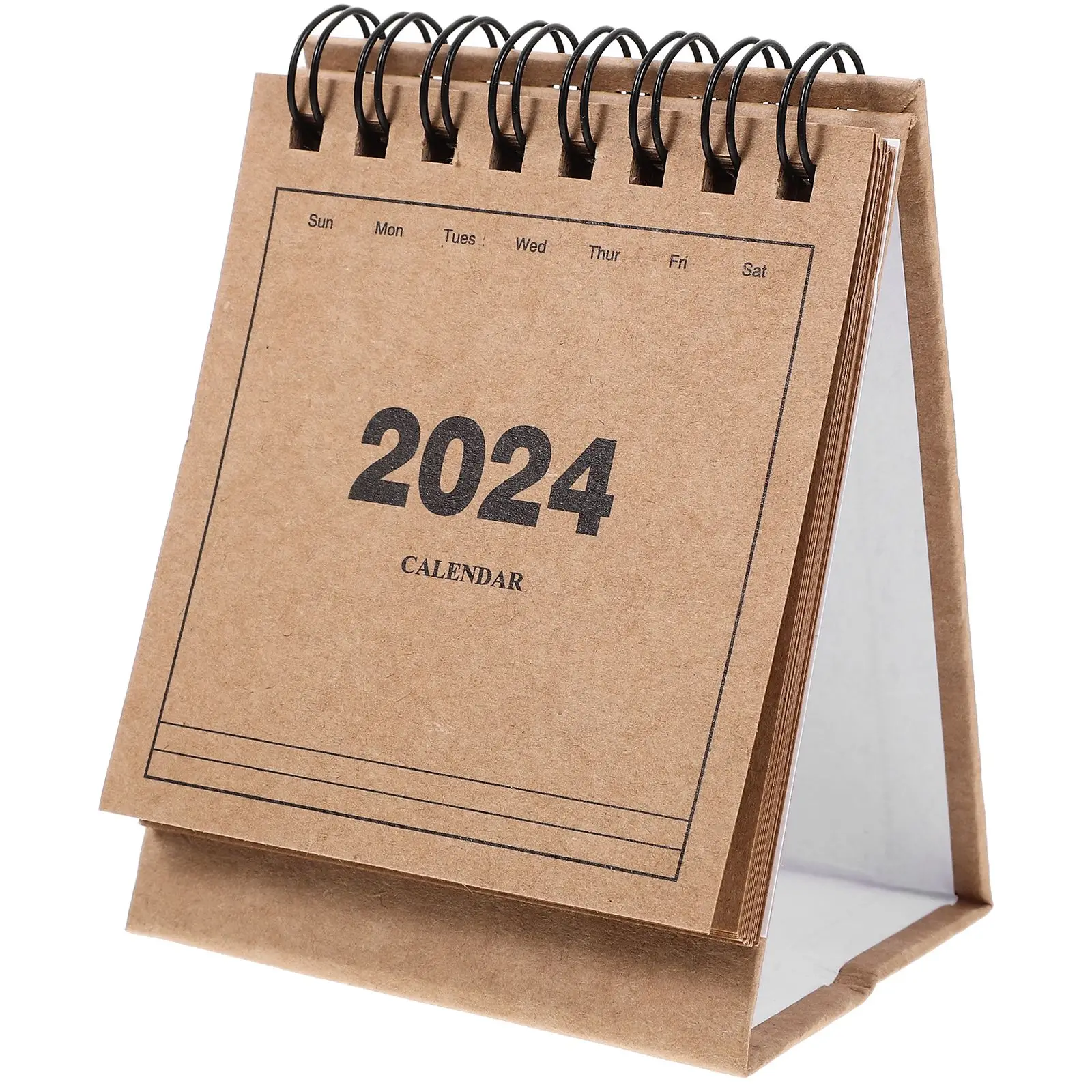 

2024 English Mini Desk Calendar Home Office Decoration Calendar Ornament Desktop Calendar Daily Memo Calendar Learning Planner