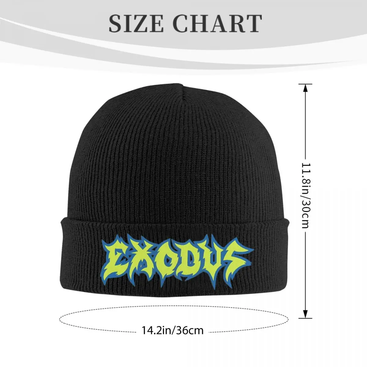 Exodus Rock Band Knit Skull Beanie per donna uomo Metal Music Warm Winter Knit Skullies Beanie Cap