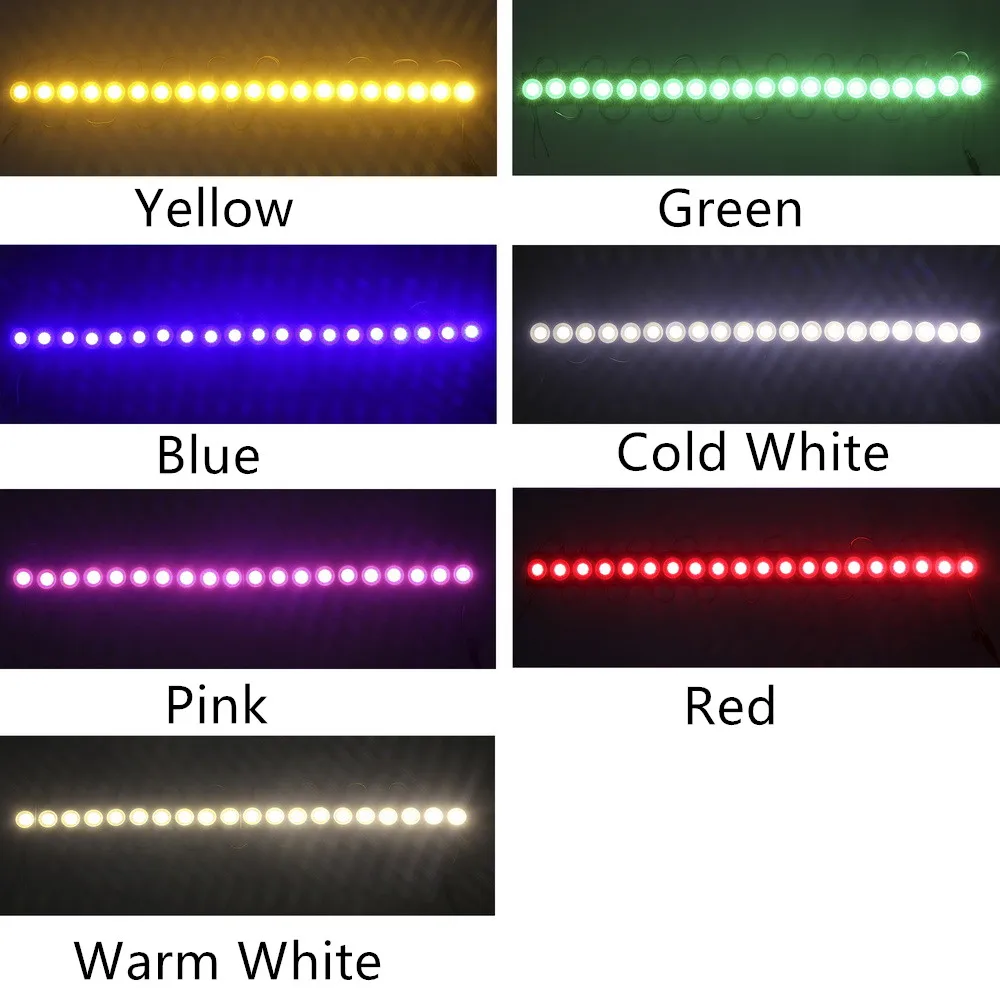 20 sztuk/partia nowy 2.4W/szt. moduł LED COB wtryskowy z obiektywem DC12V światło reklamowe, podświetlenie LED dla liter kanałowych