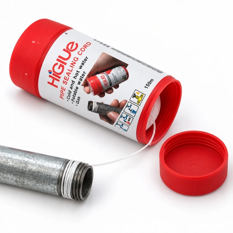 Pipe Thread Sealant Cord Placed on Male Fittings Before Tightening, for Metal and Plastic Pipe Installation or Repair M4YD