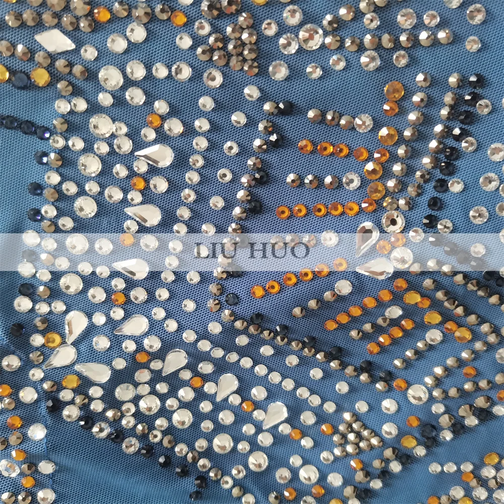 LIUHUO アイスダンスフィギュアスケートドレス女性大人ガールティーンカスタマイズ衣装パフォーマンス競技レオタードグレーローラーティーン