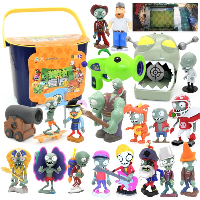 18 stks Rolplanten Vs. Zombies 2 Pvz Speelgoed Volledige Set Jongens Verjaardagscadeautjes Pea Shooter Kinderpoppen Action Figure Model Aanwezig
