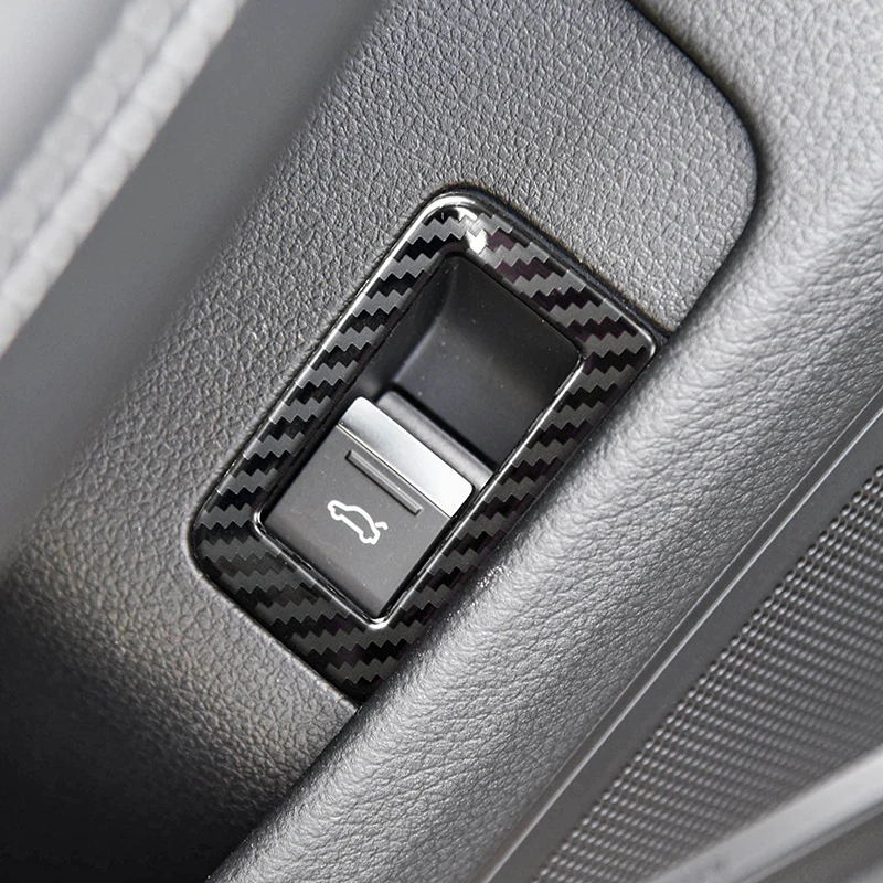 Car Styling Door Trunk Button Frame Decoration For Audi A6 C8 2019-2022 LHD Stainless Steel Interior Accessories Cover Trim