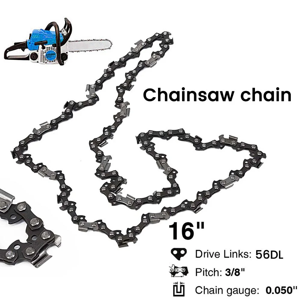 16In Chainsaw Chain 57 Drive Links Chainsaw Chain 3/8" LP Mini Guide Saw Chain Replacement Portable 0.050" Gauge Chainsaw Chain image 5
