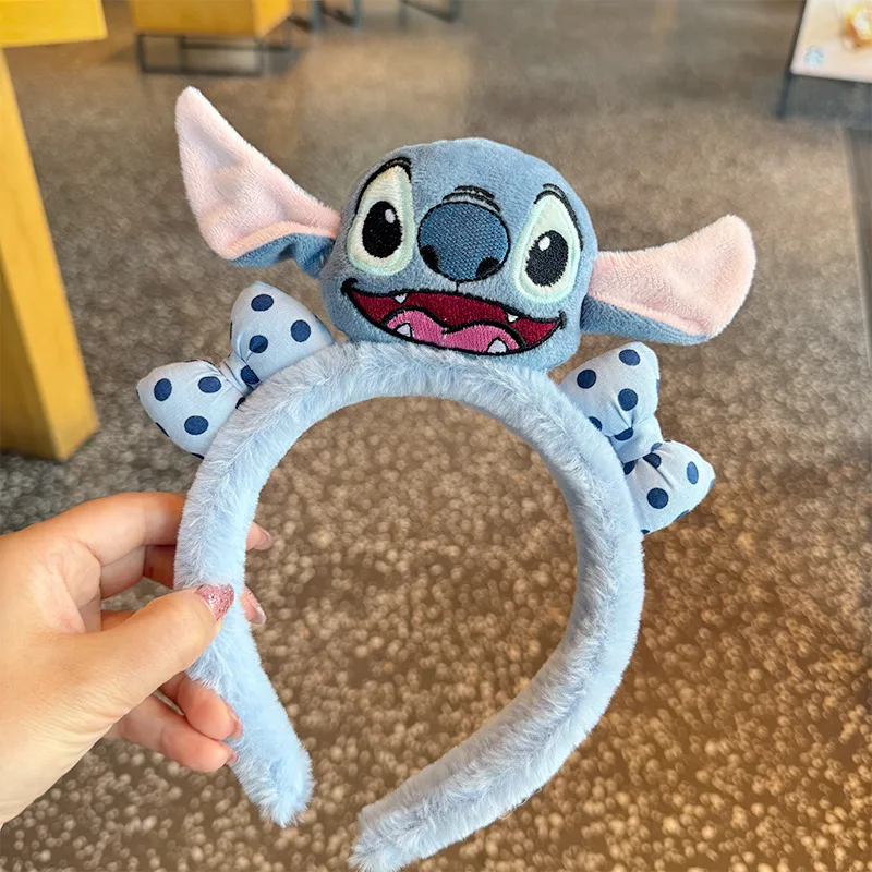 Miniso-Diadema para lavar la cara con lazo de cachorro azul de dibujos animados, máscara facial de lavado de felpa, diadema especial de dibujos animados