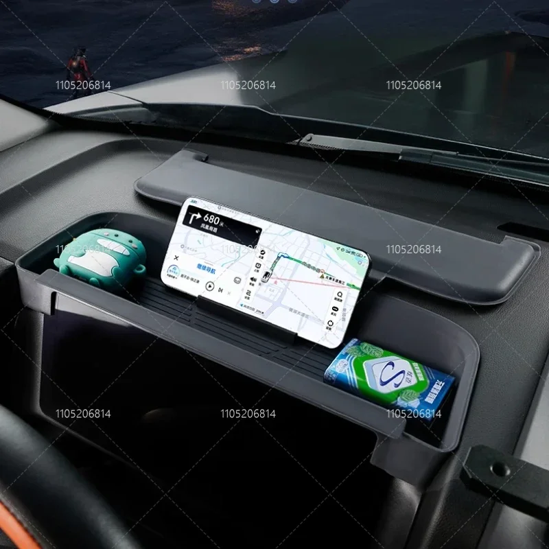 

For Great Wall Haval H9 2024 2025 Rear Dashboard Storage Box Silicone Instrument Panel Sunshade Interior Accessories