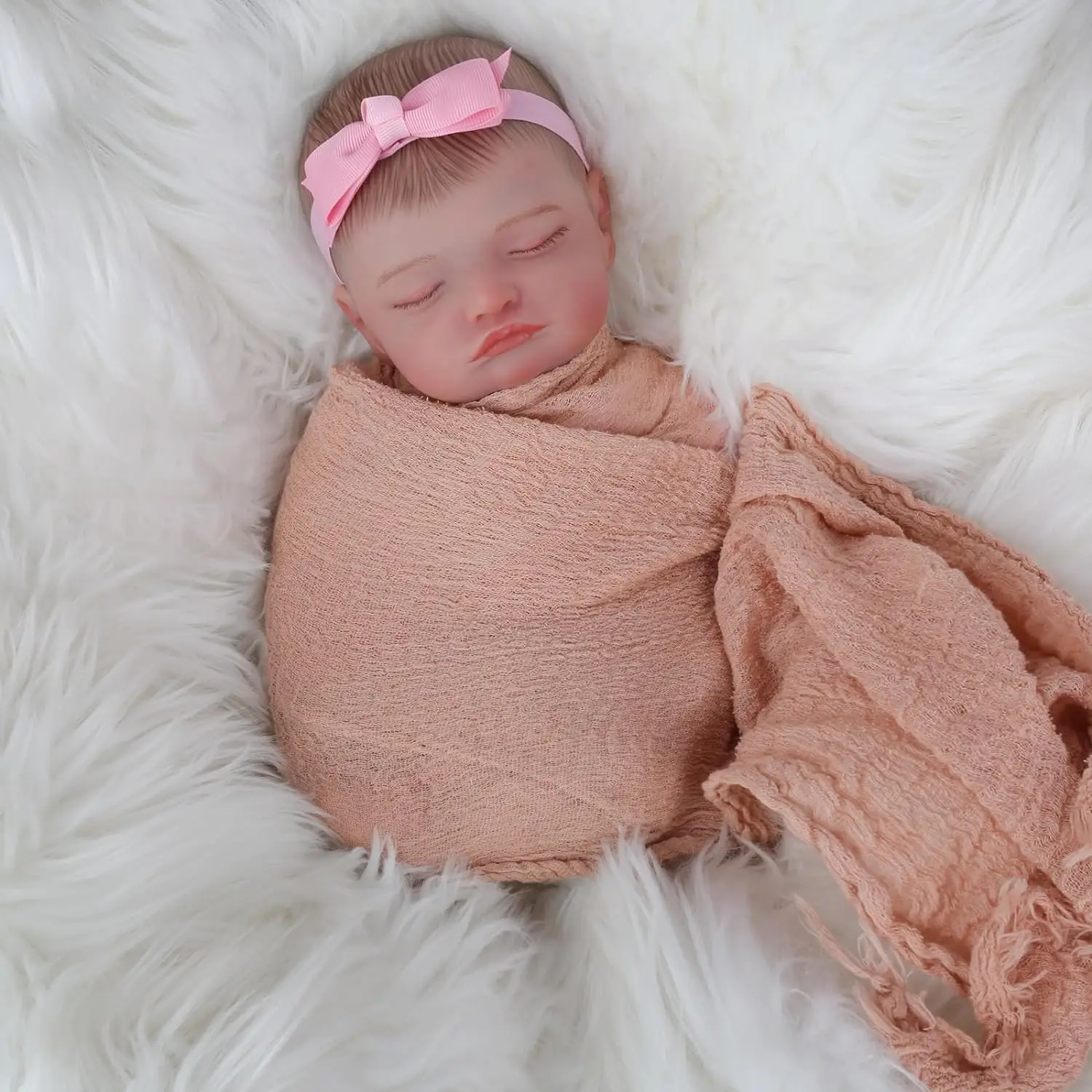 Realistic Newborn Baby Doll - 18 inch Reborn Girl Doll Toy Gift with Real Life Features for Boy & Girl Age 3+