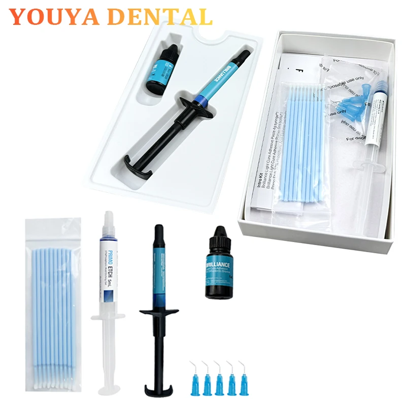 

1 set Dental Orthodontic Light-Cured Adhesive Self-Curing Resin Soft Gel Adhesive System Kit Dental Consumables Supplies