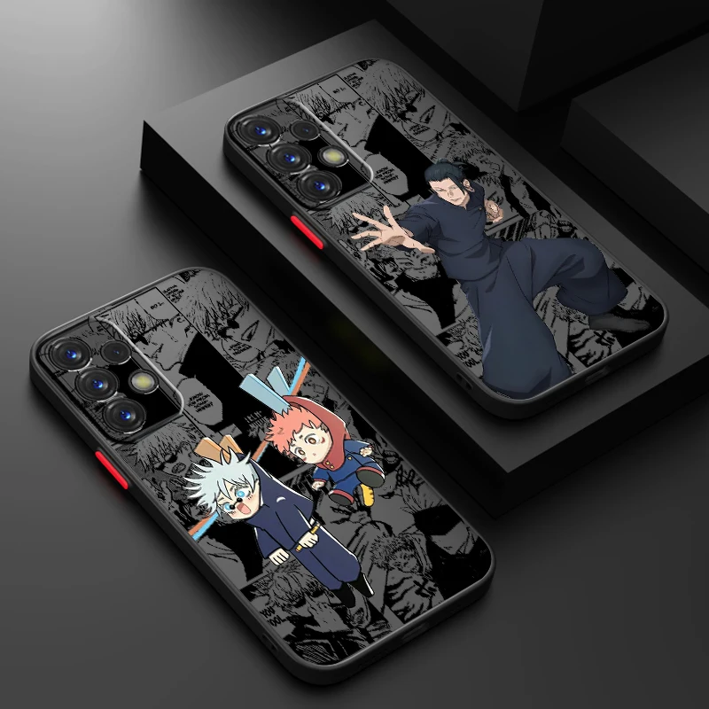 Spell Battle Anime Fashion Frosted Translucent For Samsung Galaxy S24 S23 S22 S21 S20 FE S10 S9 S8 Plus Ultra Pro 5G Funda