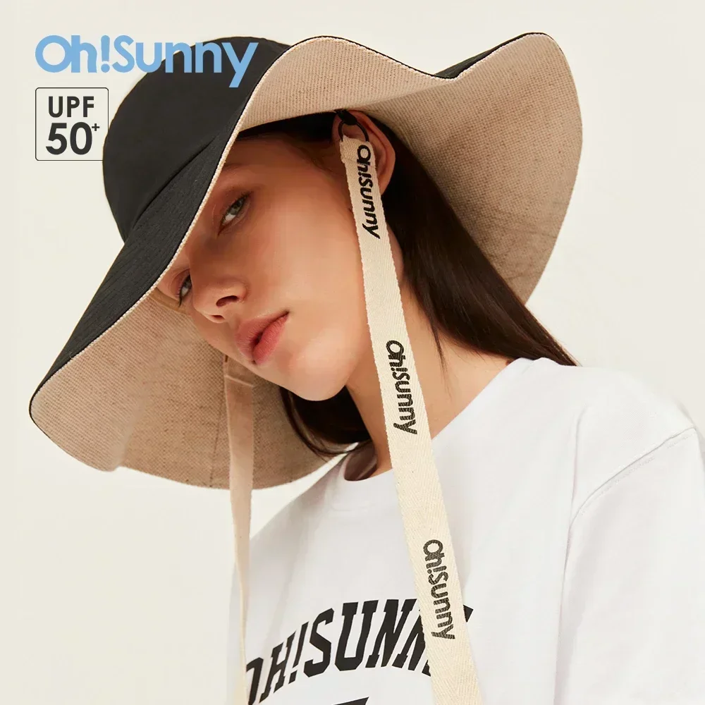 Ohsunny Bucket Hat with Brim UPF1000+ Full Protection Sunhats for Women Summer Outdoors Sports Beach Hiking Solar Blocking