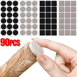 90/18Pcs Self Adhesive Felt Chair Leg Pads Hardwood Floor Protector Mat Furniture Table Legs Caps Round Bottom Anti Scratch Pads