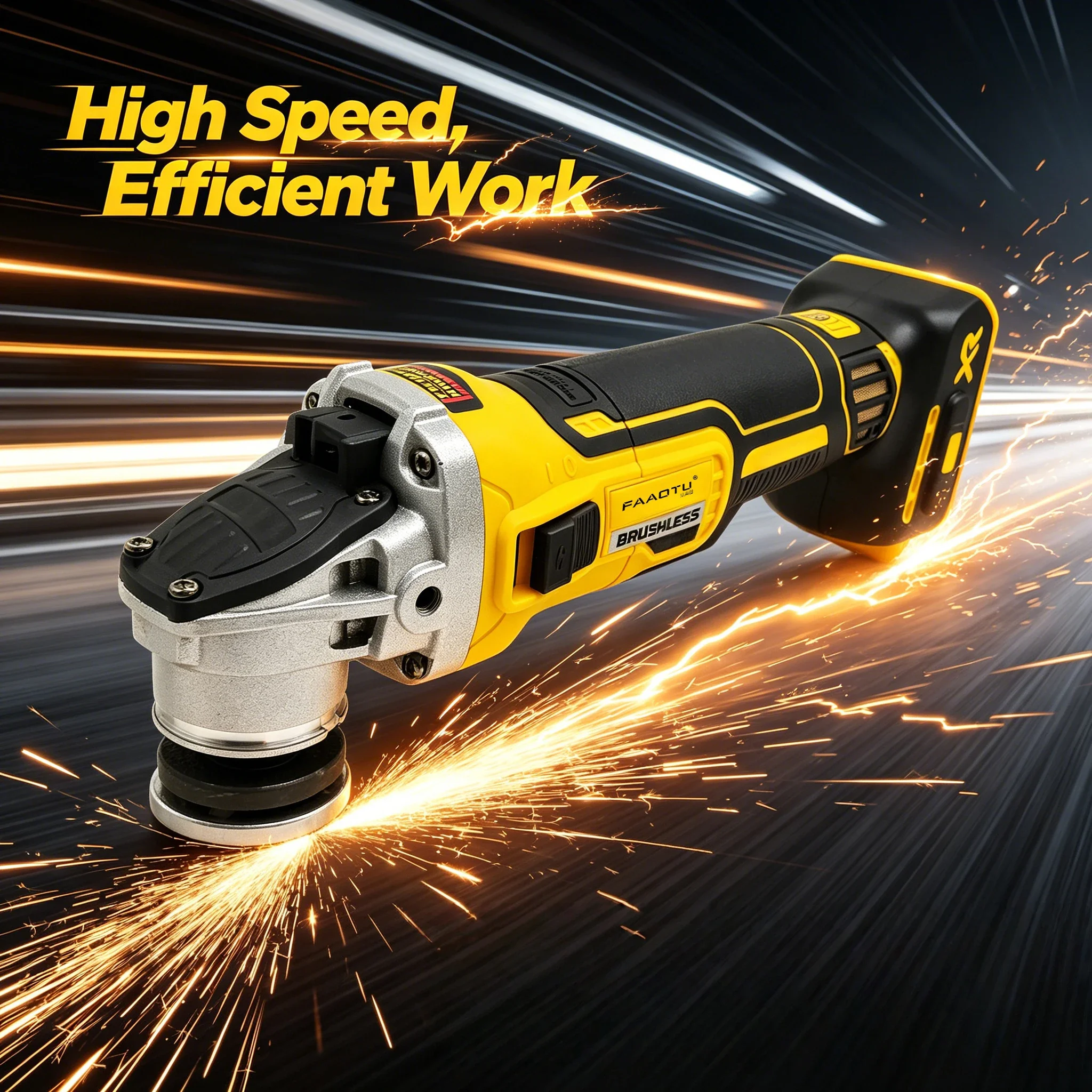 FAAOTU 405 Cordless Angle Grinder, Brushless Motor, Same Quality as DW Compatible with DW batteries NO battery view 6
