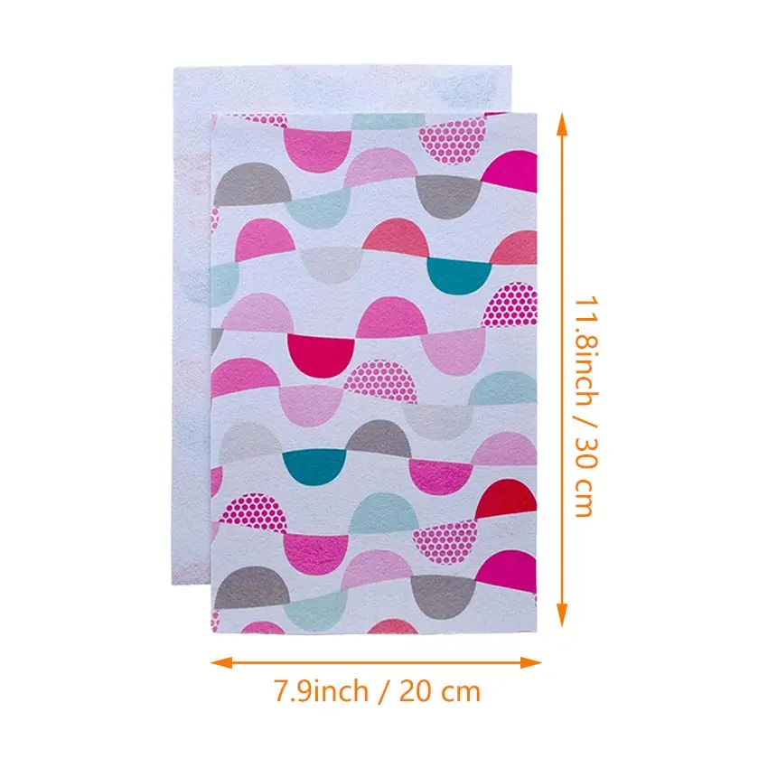 Pattern Felt Sheets, Printed Craft Felt Fabric, 1-1.4MM Thick 20X30CM for Handmade Projects