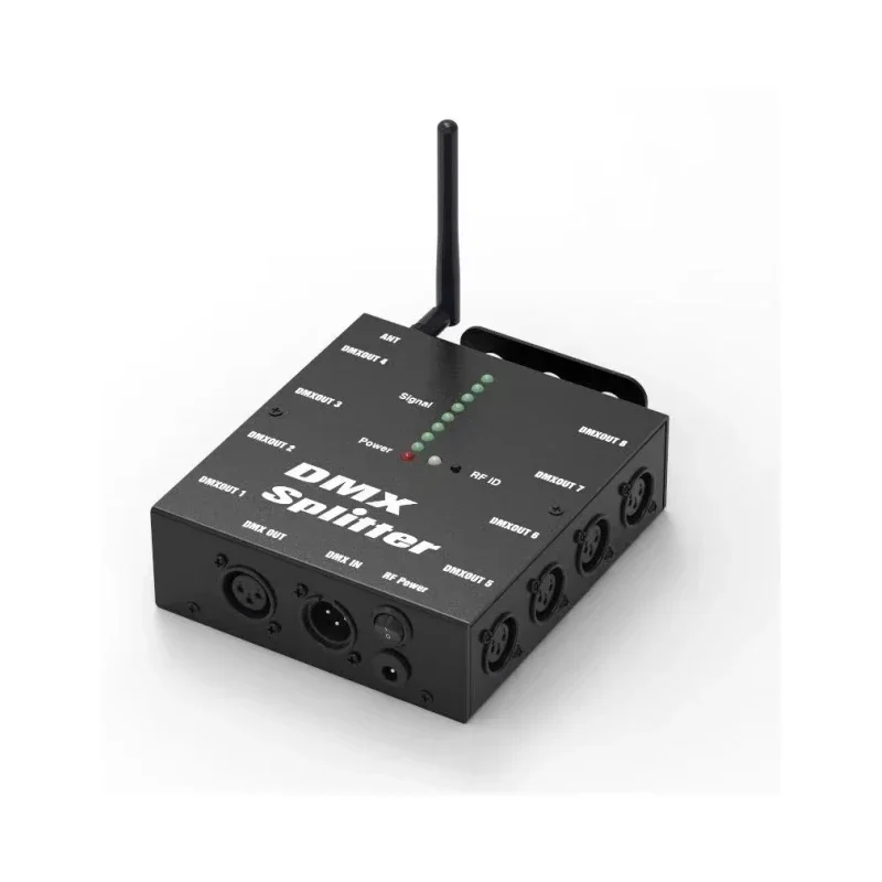 2.4Ghz DMX512 Wireless 8CH Signal Amplifier Dmx Splitter With Wireless Receiver