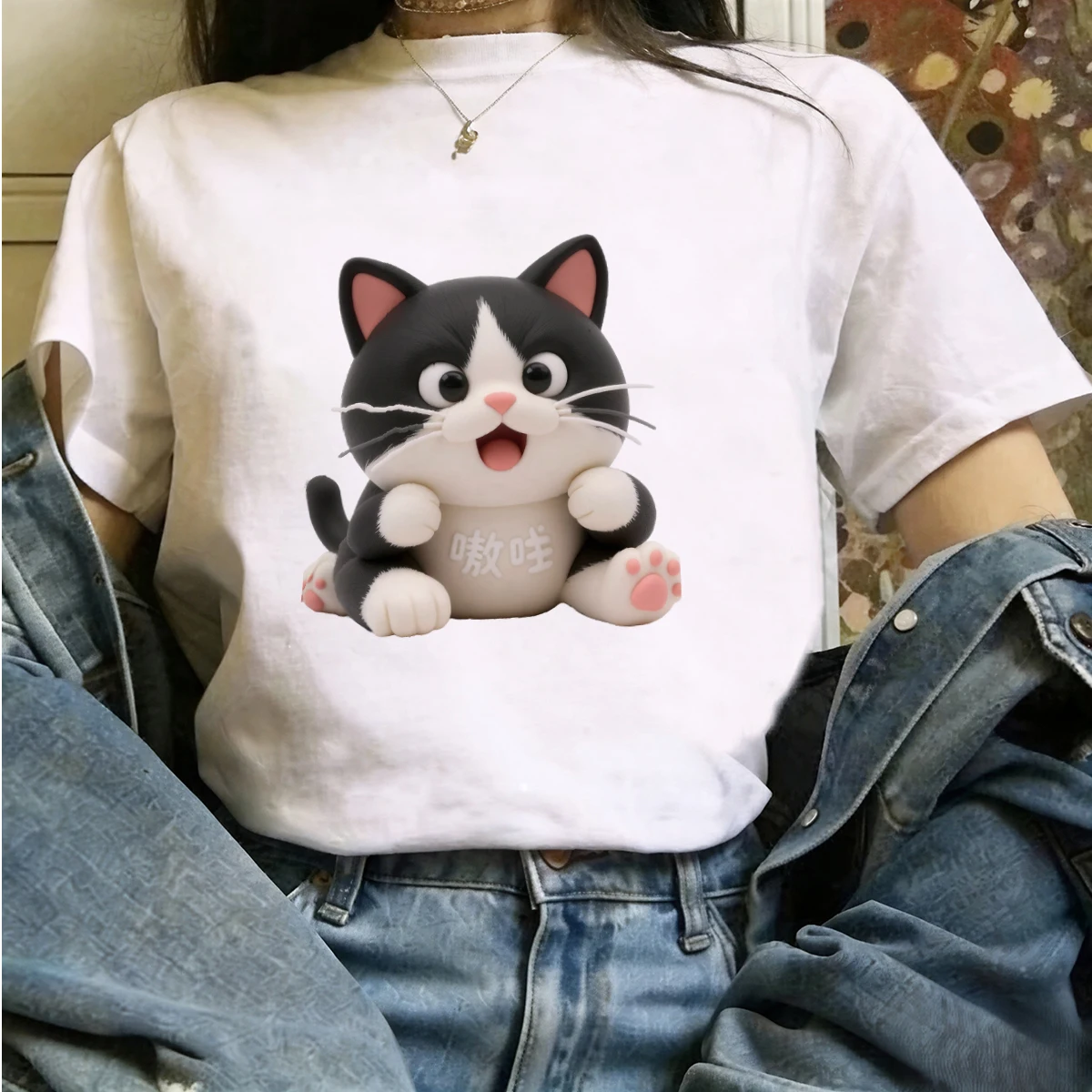 T-Shirts Tunic Silhouette Long - Ethnic Contemporary Fashion 评论和价格