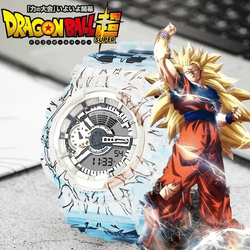 

Dragon Ball Electronic Watch Junior and Senior High School Students Trend Ins Wind Youth Sports Luminous Double Display Watch