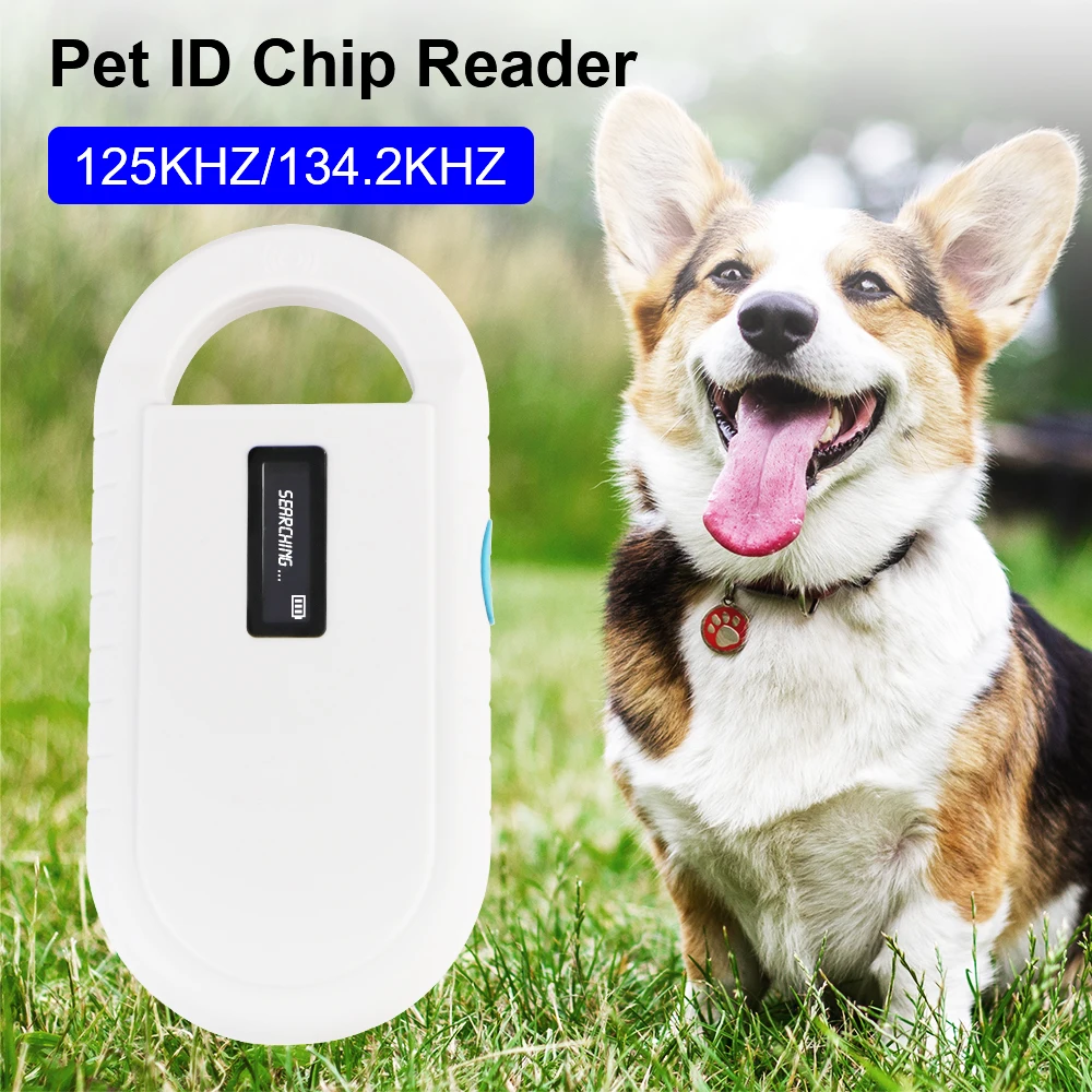 Pet Chip RFID Scanner 125KHZ / 134.2KHZ For ISO IEC 11784/5 FDX-B/EMID Animal ID Reader Intelligent Digital LCD Display