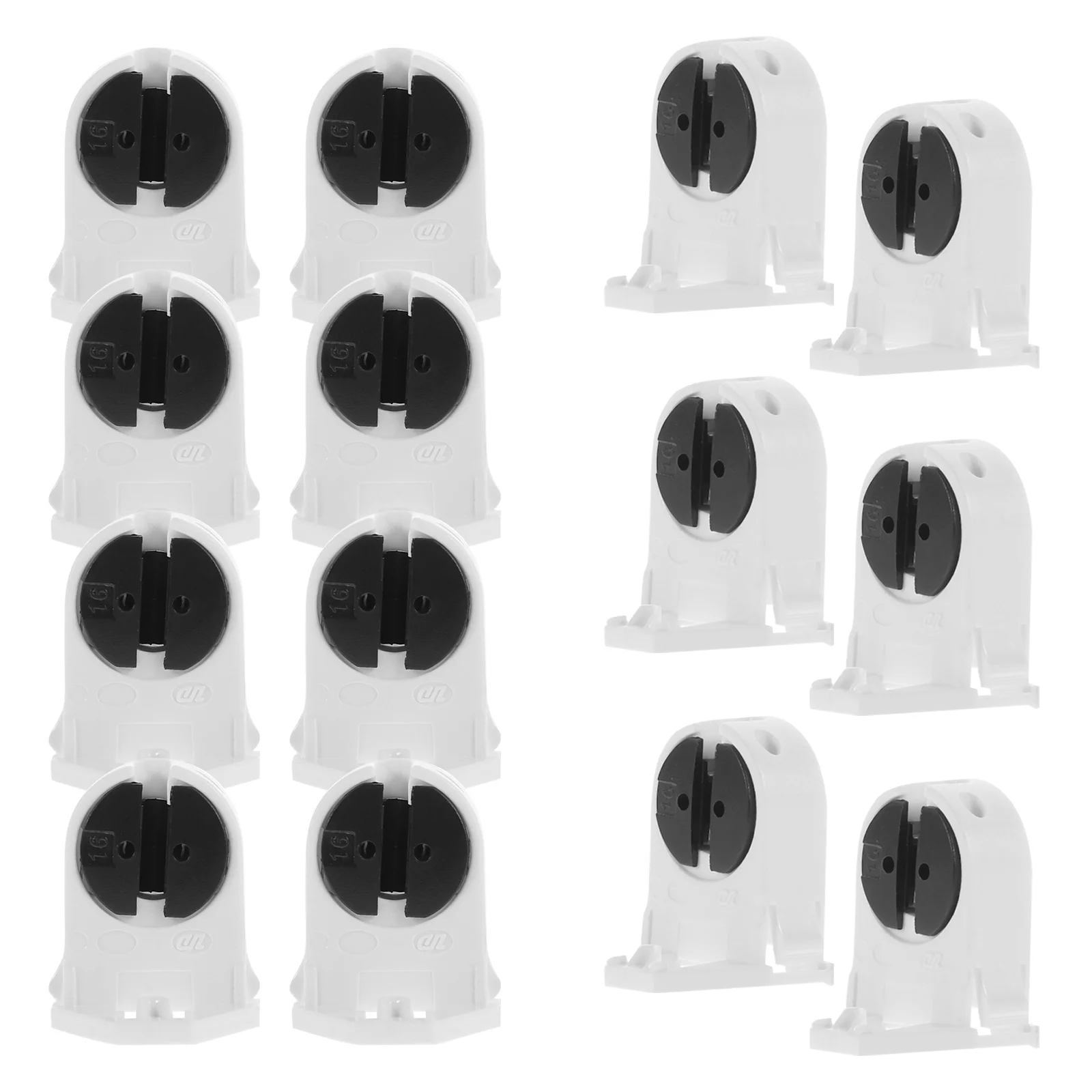 

20Pcs Lamp Tube Light Socket Holder ABS Strong Material Easy Mount Lamp Accessories for Indoor Use Lampholder Tube Light Bracket