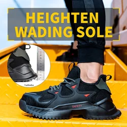 Work Safety Shoes For Men Women Work Boots Anti-Smashing Indestructible Shoes Steel Toe Work Sneakers Boots Breathable