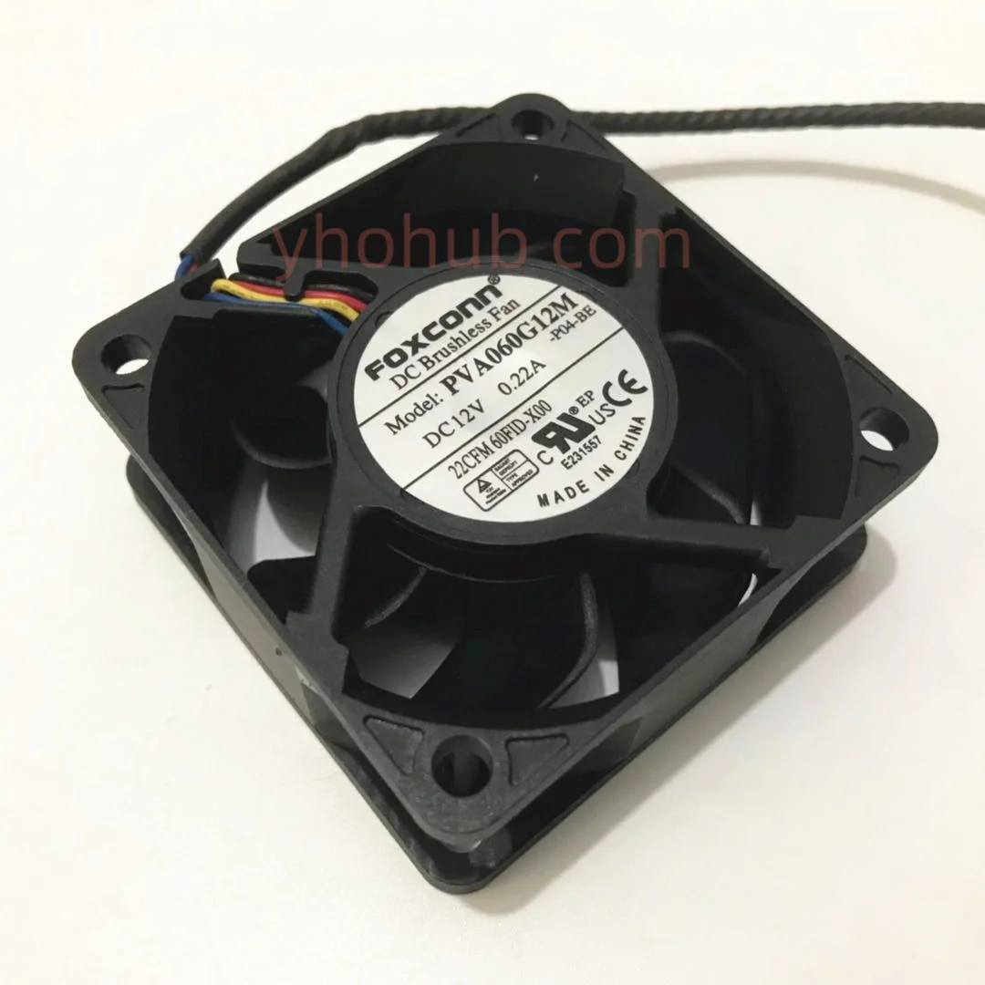 

Foxconn PVA060G12M P04-BE DC 12V 0.22A 4-Wire 60x60x25mm Server Cooling Fan