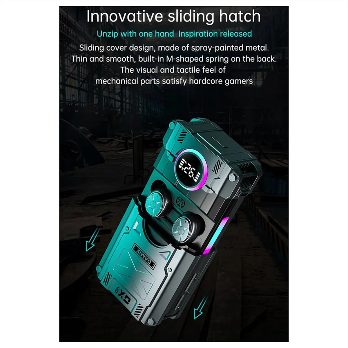 

RISE- Новая Bluetooth-гарнитура DX-07 TWS с шумоподавлением, беспроводная гарнитура в механическом стиле, гарнитура для HD-звонков с микрофоном