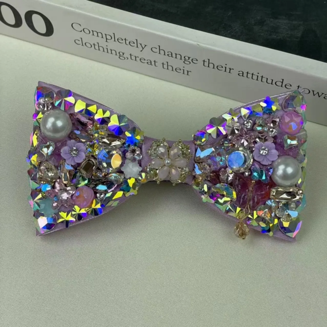 

Новый оригинальный дизайн, тяжелая промышленность, подвеска с бриллиантовой отделкой и бантом, элитная французская заколка для волос