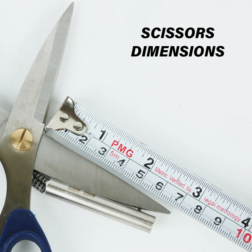 Stainless Steel Electrothermal Scissors 220V Heating Tailor Scissors Heated Cutting Scissors for Curtain Non-Woven Fabrics