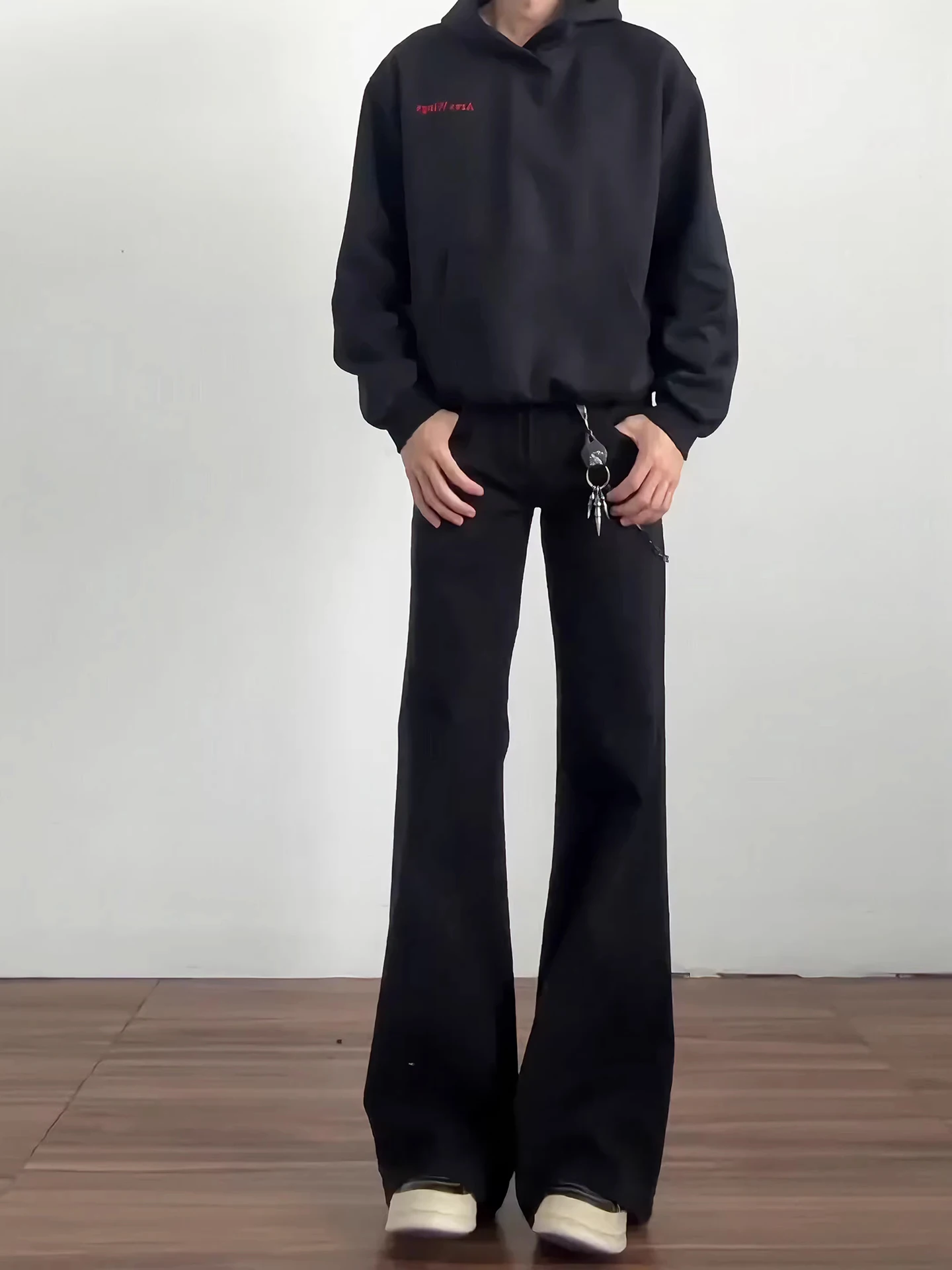 

Мужские джинсы с высокой талией, прямые, стройнящие, в американском уличном стиле, повседневные, из износостойкого хлопка...