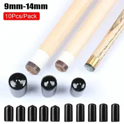 10Pcs 10/12/13/14mm Pool Cue Tip Cover Slip-on Rubber Head Protectors Case Replacement Ferrule Snooker Billiard Accessories
