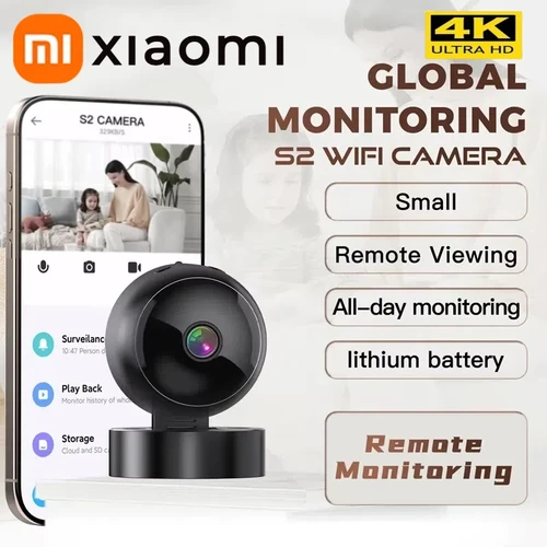 Xiaomi Inteligente 360 °   Cámara de seguridad 4K WiFi Sistema de vigilancia exterior interior inalámbrico con detección de movimiento Monitor de visión nocturna
