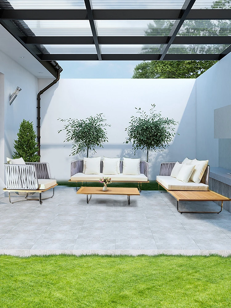 Nordic outdoor rattan sofa combination