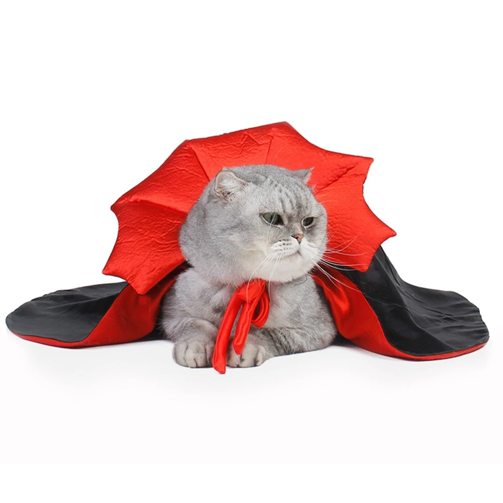 Halloween Pet Costumes Cute Cosplay Vampire Cloak for Small Dog Cat Kitten Puppy Dress Kawaii Pet Clothes Cat Accessoties 2022