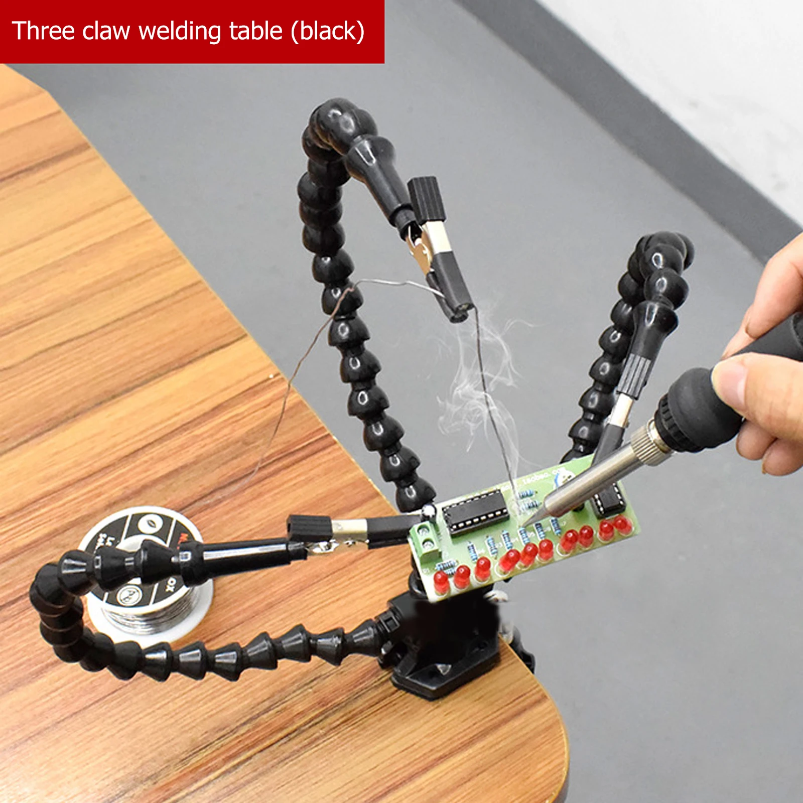 Soldering Station Helping Hand Flexible Arms and Third Hands Soldering Tool for Electronic Repair Model Aircraft