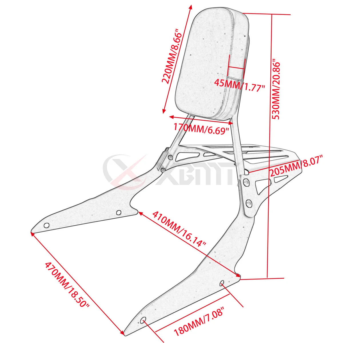 Motorcycle Backrest Sissy Bar Luggage Rack For Suzuki Boulevard M109R Boss M109R2 M109RZ Limited Edition 2006-2020 2019 2018