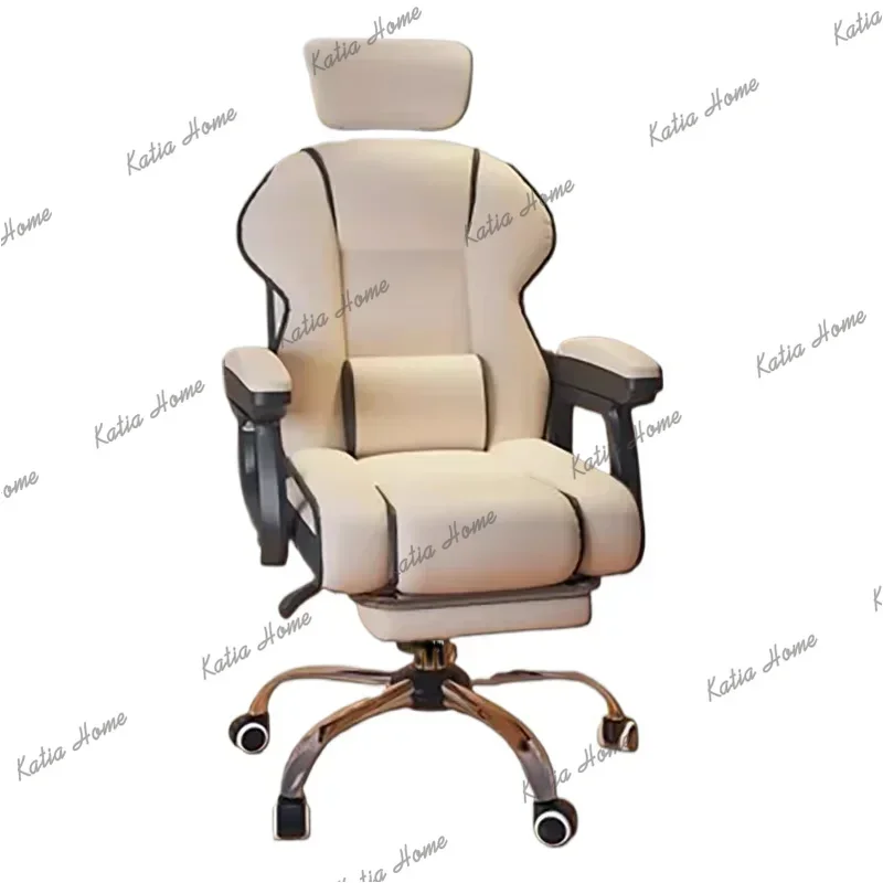 Cadeira Gamer Reclinável para Dormitório, Cadeira de Escritório com Encosto Ergonômico, Cadeira de Computador para Casa, Mobiliário de Escritório Chin