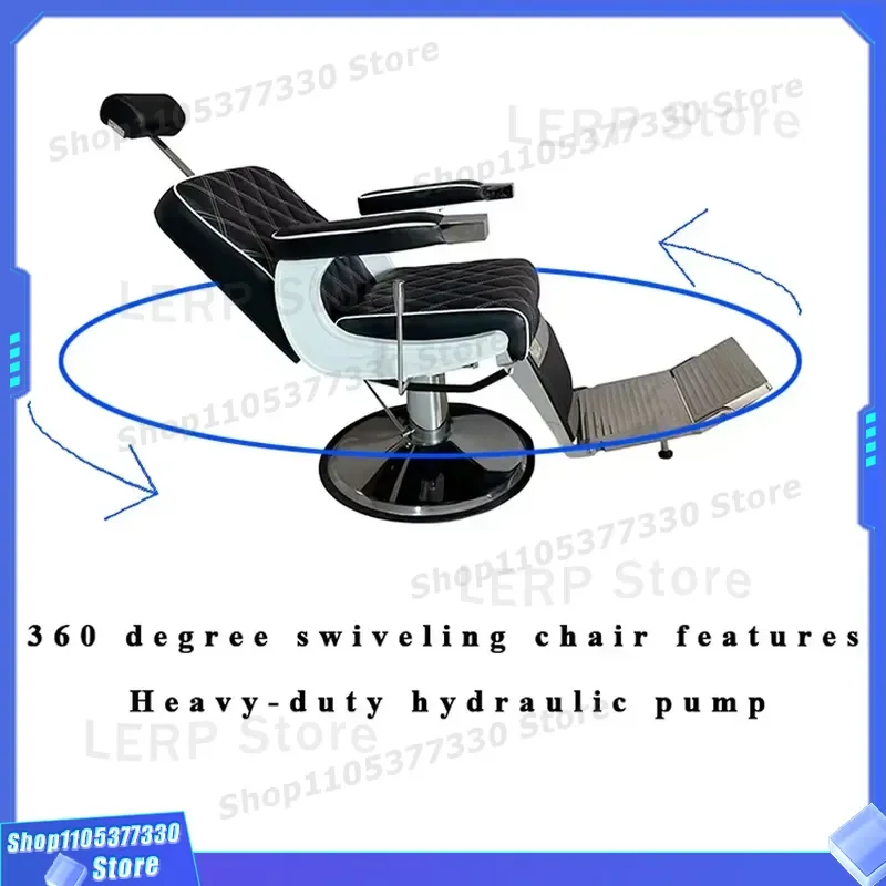 Hydraulic Barber Chair Professional Salon Furniture Heavy Duty Hair Cutting Seat for Barbershop Styling Station Comfortable