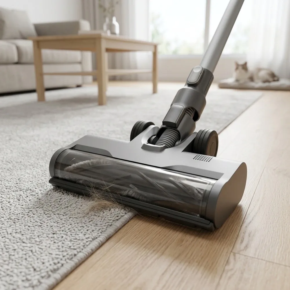 Carpet Brush Assembly for and vxxc09 Robot Vacuums with Dual-Side Brush Configuration and Suction-Enhanced Design