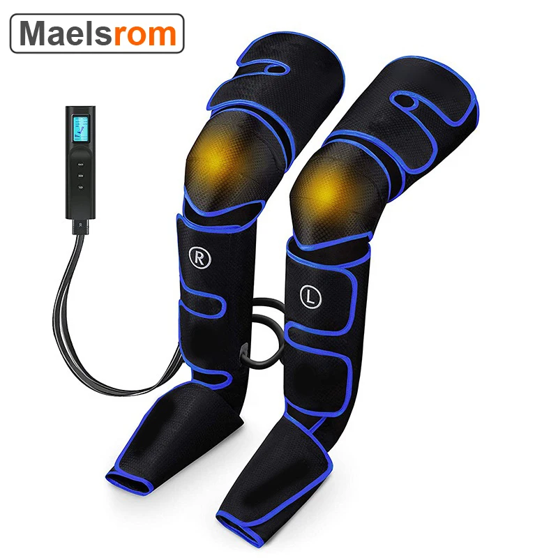 Knee Heat Air Compression Foot & Calf & Thigh Leg Massager Suport Oem Odm 25kpa-48KPa 6Modes 3 Intensities Pressotherapy