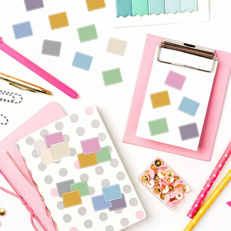 สติกเกอร์ติดฉลากกันน้ำแบบมีสี ติดด้วยตัวเอง ใช้สำหรับจัดหมวดหมู่ไฟล์ ฉลากสีต่างๆ สำหรับการจัดระเบียบ