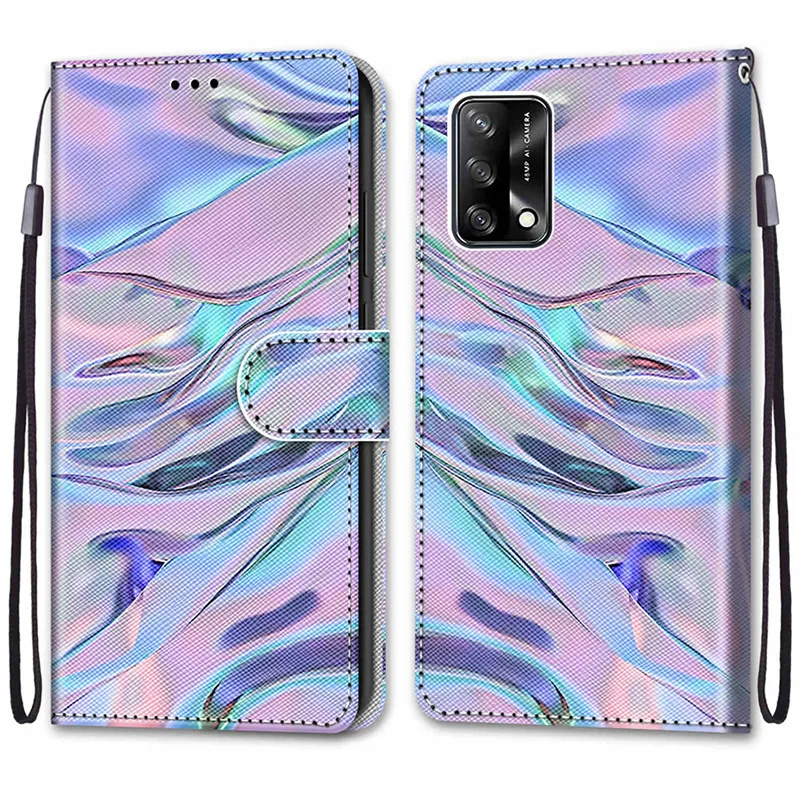 Flower Pattern Flip Case For OPPO A74 4G 6.43