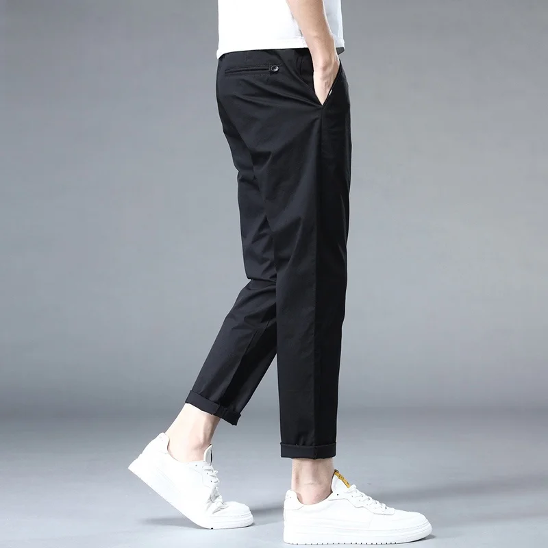 

Мужские повседневные брюки Slim Fit, весна 2026, новая модная коллекция, удлиненные брюки-кюлоты, универсальные, со средней посадкой, конусообразные, молодежные