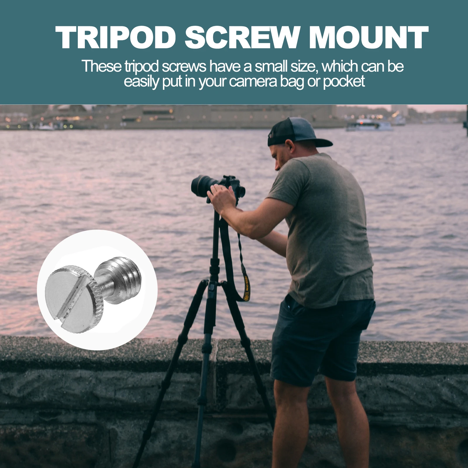 

5pcs Iron Camera Mount Screw 3/8 Inch Tripod Thumb Quick Release Adapter Fixed Stable Lightweight Compact for Monopods Action