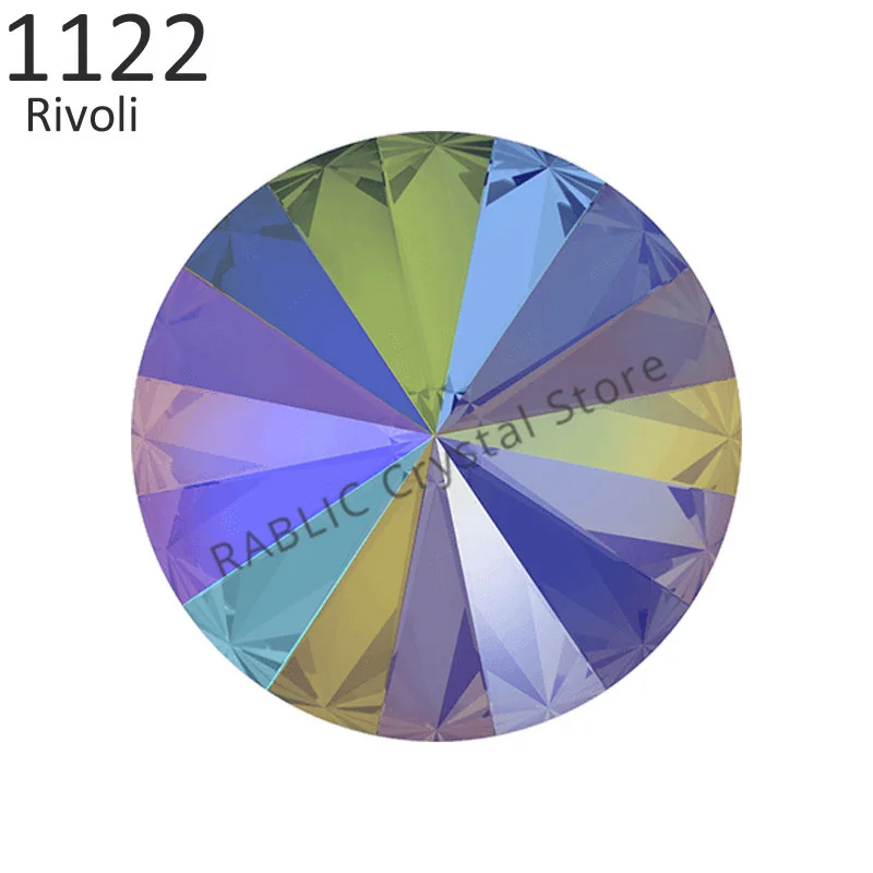 (1 Piece) Original from Austria 1122 Rivoli Round Stone (No Hole) Foiled Rhinestone for DIY Jewelry Making Nail Art Decoration