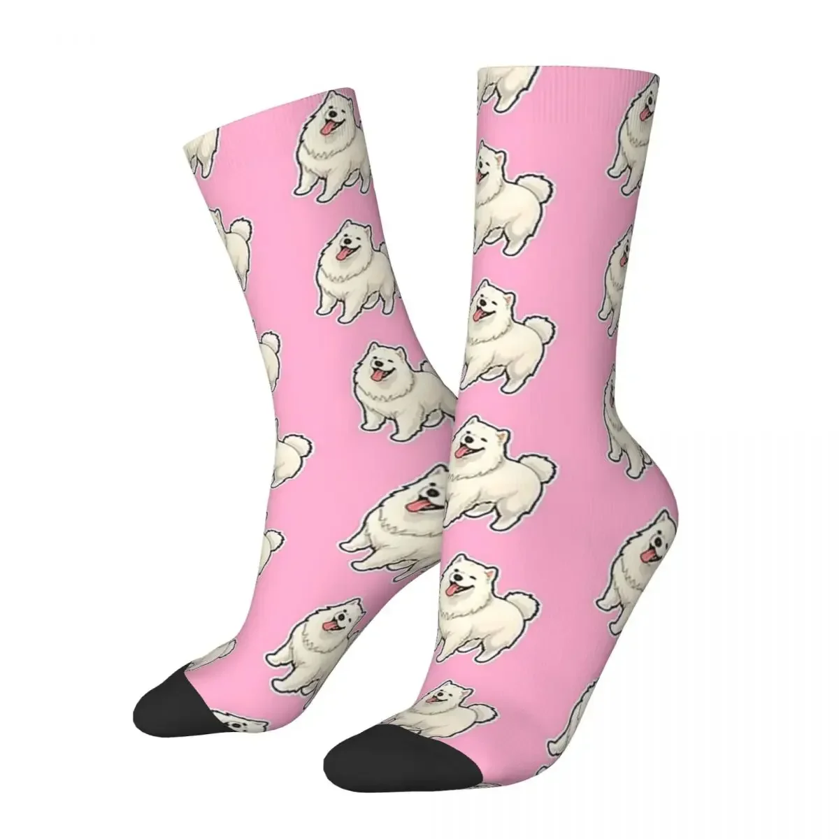 

Samoyed Design For Dog Lovers Socks Harajuku High Quality Stockings All Season Long Socks for Man's Woman's Christmas Gifts